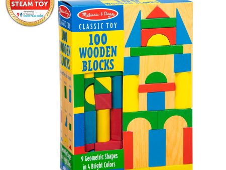 100 Piece Wood Blocks Set Discount