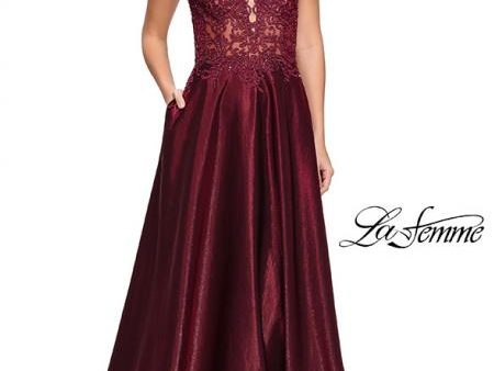 25973 Prom Dress Burgundy Discount