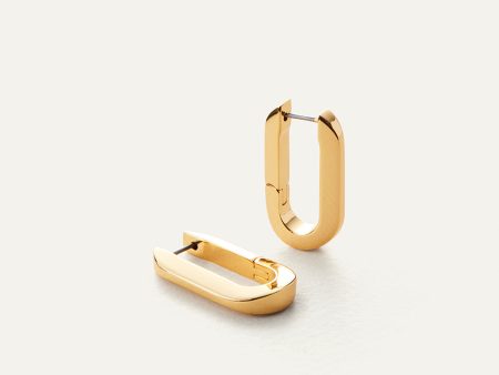 U-Link Earrings Gold Hot on Sale