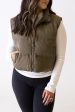 Issey Puffer Vest | Antique Bronze For Cheap