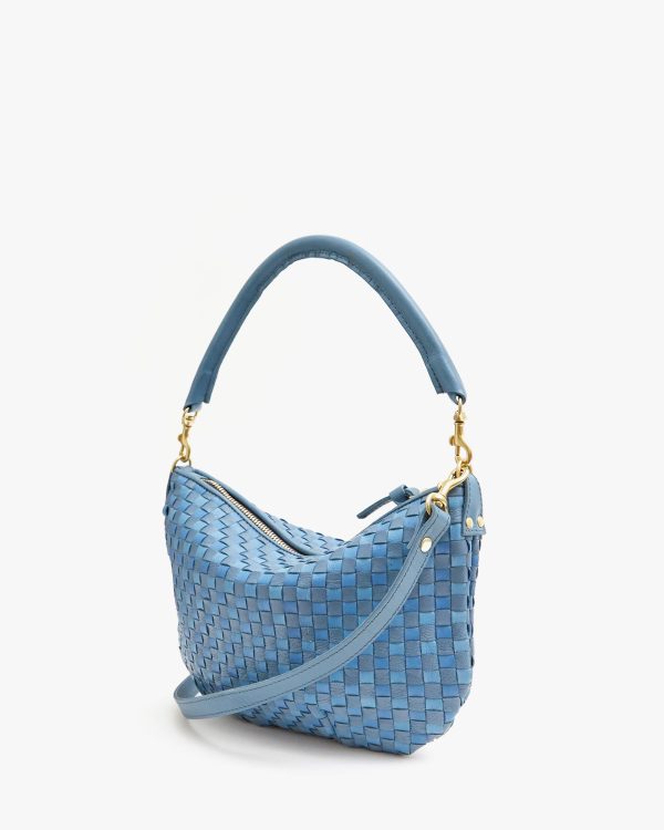 Petite Moyen Messenger in Woven Denim Discount