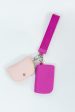 Dual Pouch Wristlet | Pow Pink Tone Flush Pink Online