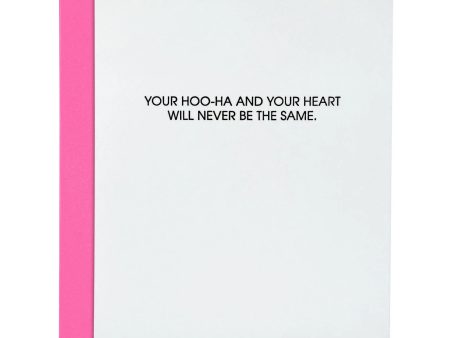 Your Hoo-Ha & Your Heart Letterpress Card Online now