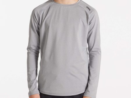 Youth UNRL Stride Long Sleeve | Heather Grey Online Hot Sale