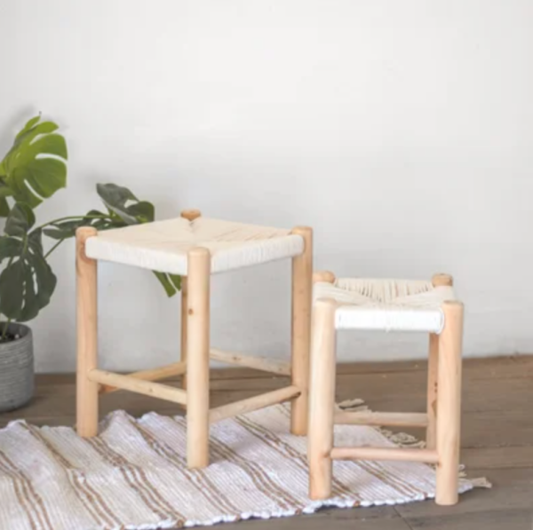 Cotton Rope Woven Stool Set For Discount