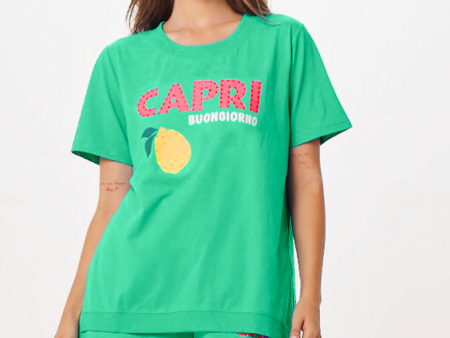 Surf Green Capri Jet Setter T-Shirt Cheap