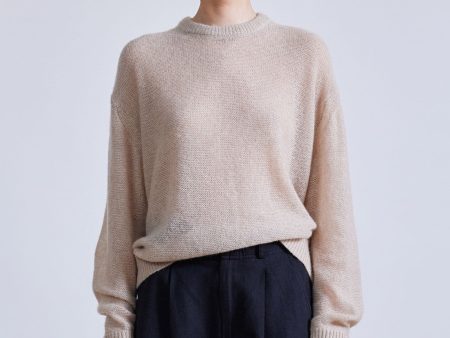 Softest tissue weight sweater in Sand Online Hot Sale