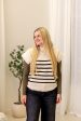 Layla Striped Sweater Vest | Cream Black Discount