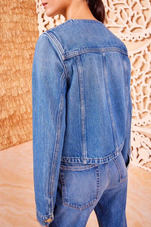 Sabine Denim Jacket in Danube Online Hot Sale