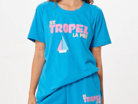 Bright Blue St. Tropez Jet Setter T-Shirt Online Sale