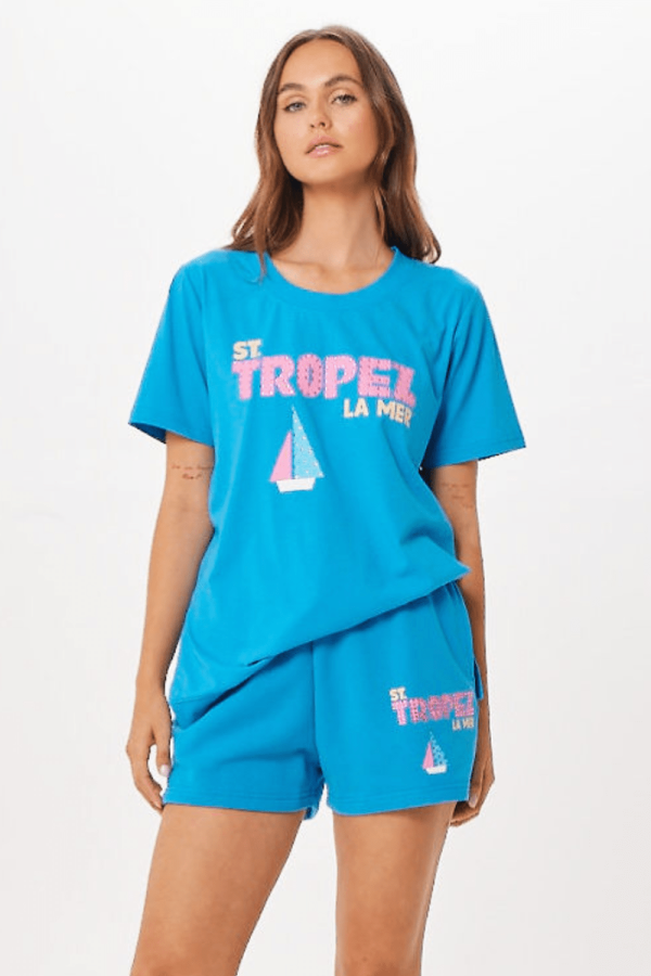 Bright Blue St. Tropez Jet Setter T-Shirt Online Sale