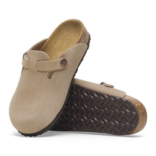 Birkenstock Boston Kids Suede N | Taupe For Discount