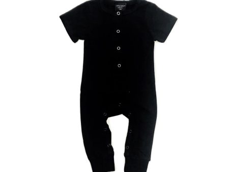 Little Bipsy Classic Snap Romper | Black Supply