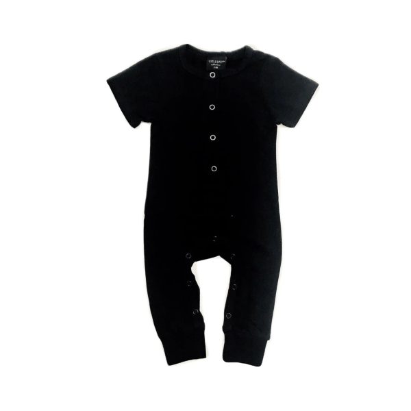 Little Bipsy Classic Snap Romper | Black Supply